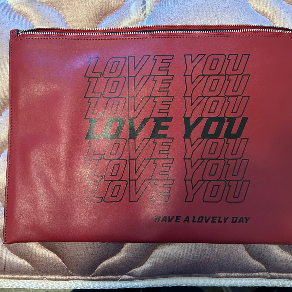 Rebecca Minkoff Red 'Love You' Clutch bag